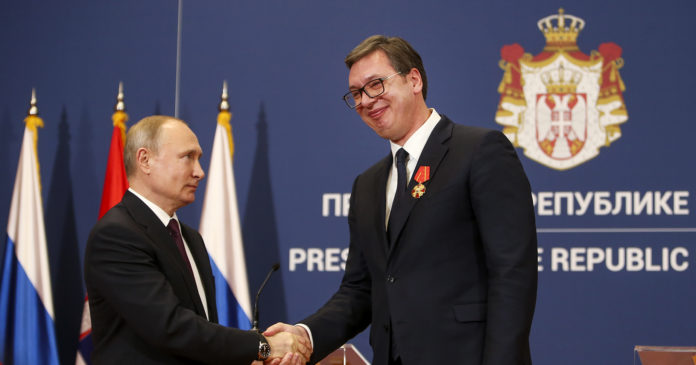 Russian President Putin visits Serbia
