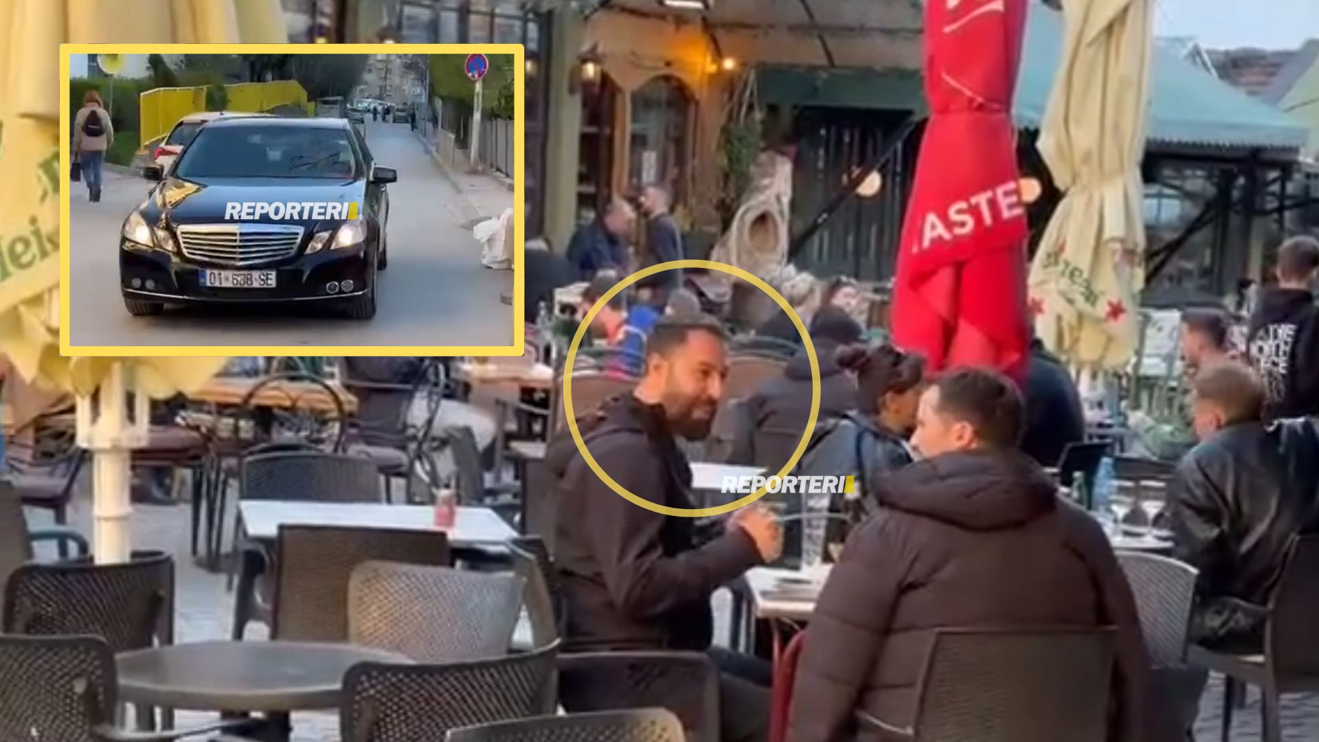 Ministri Krasniqi  Te kafet e rakisë   shoferi e pret me veturë të ndezur