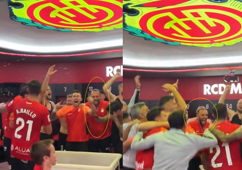 Vedat Muriqi dhe Mallorca festojnë në dhomat e zhveshjes, klubi siguroi mbetjen në La Liga