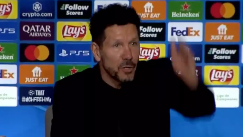 Diego Simeone i la të gjithë pa fjalë për pyetjen që bëri në konferencë për media