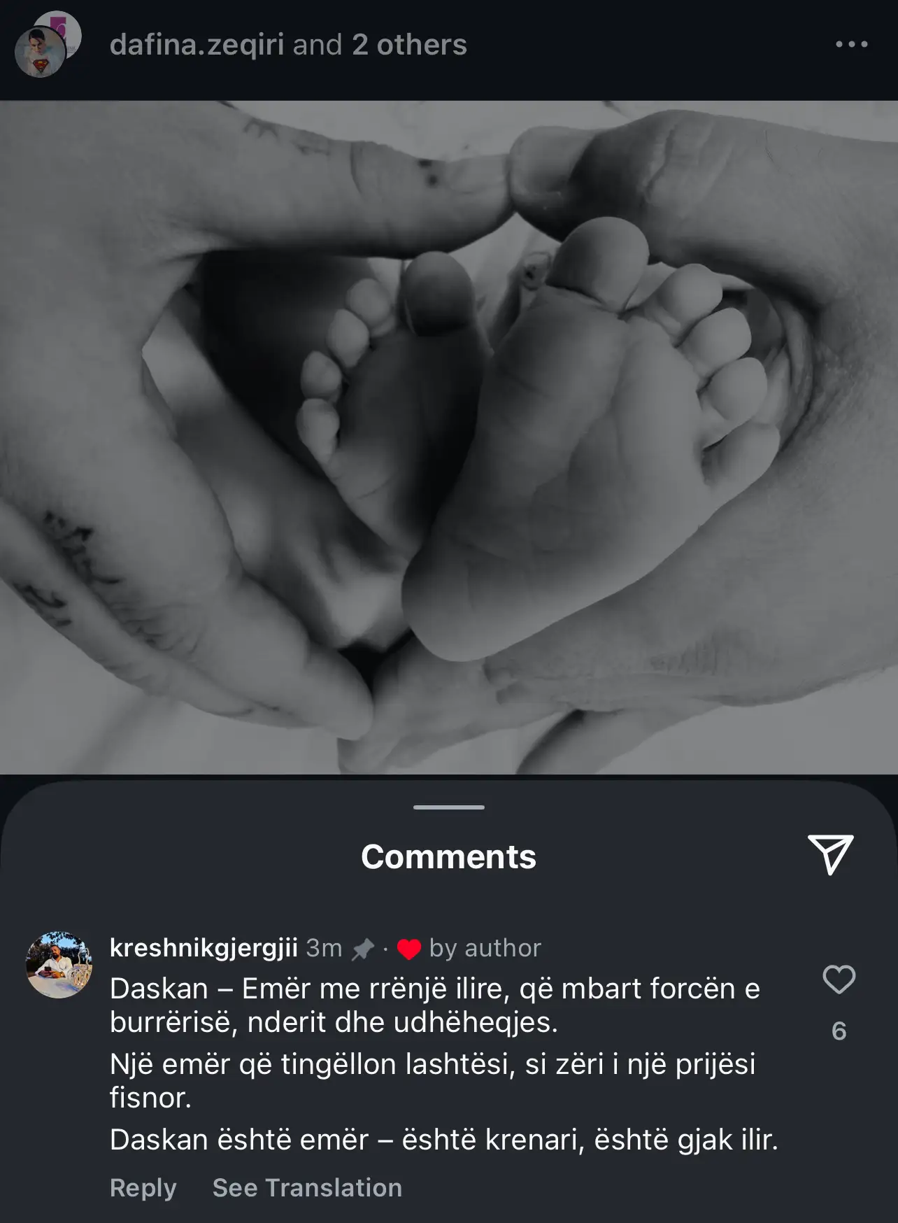 Kuptimi i fuqishëm pas emrit të djalit të Dafina Zeqirit