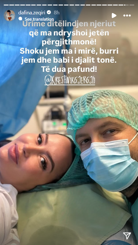 Kreshniku feson ditëlindjen, Dafina e uron: Ma ndryshove jetën
